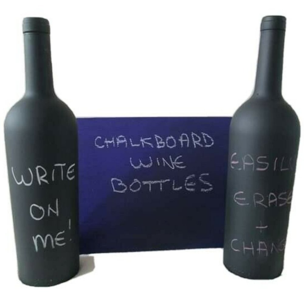 Jannm Creative Chalkboard Wine Bottles